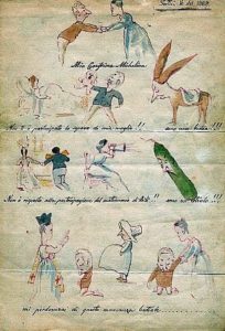 Lettera illustrata del 1888 di Melchiorre De Filippis Delfico 01 204x300